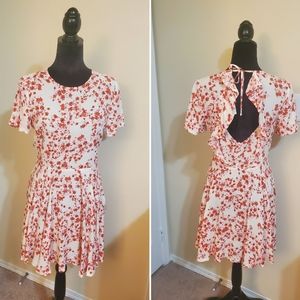 Floral backless Midi dress